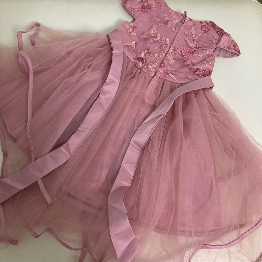 Luxury dress first birthday wedding pearl bow - Picture 7 of 7